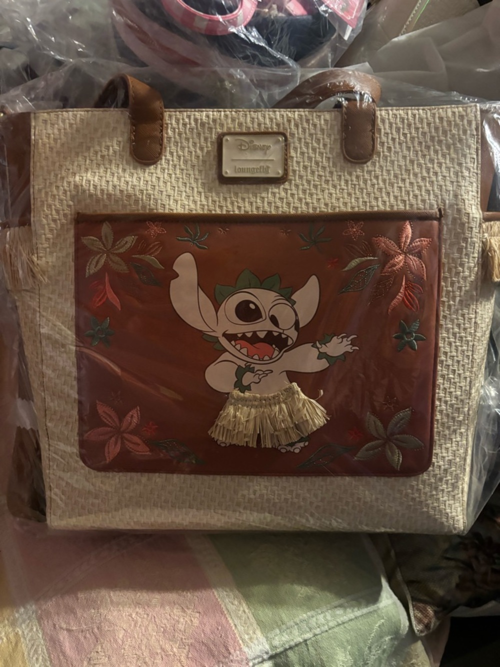 Loungefly Disney Lilo & Stitch Hula Stitch Convertible Tote Bag